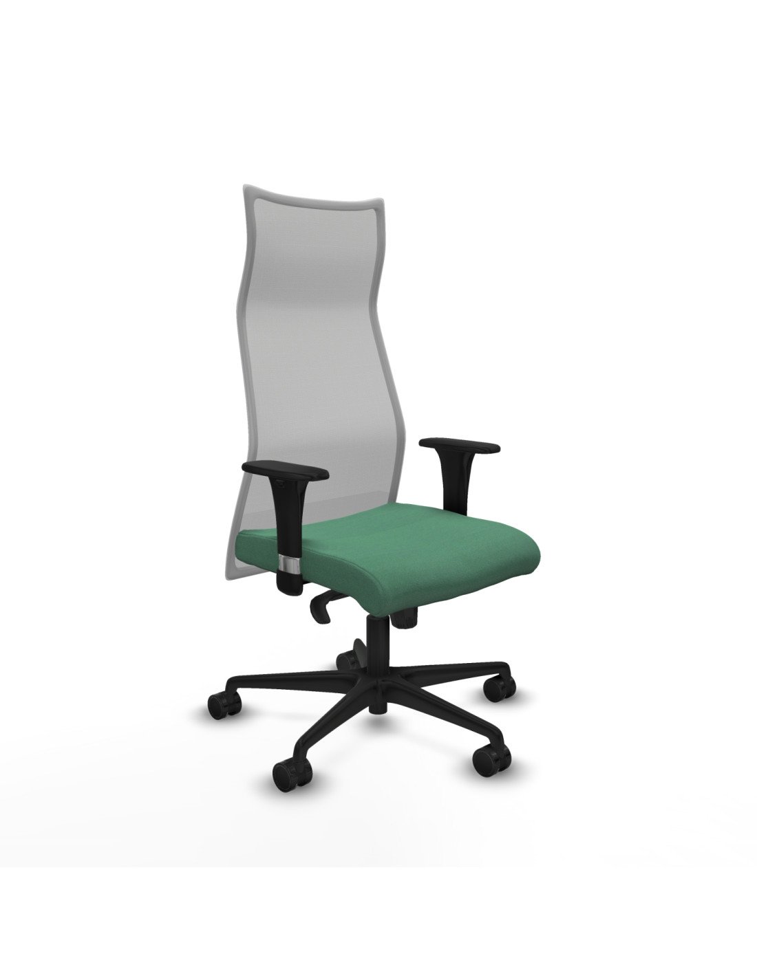 Piqueras y Crespo Albacete malla XL sincro malla gris bali verde esmeralda brazos 1D base nailon ruedas 65mm nailon