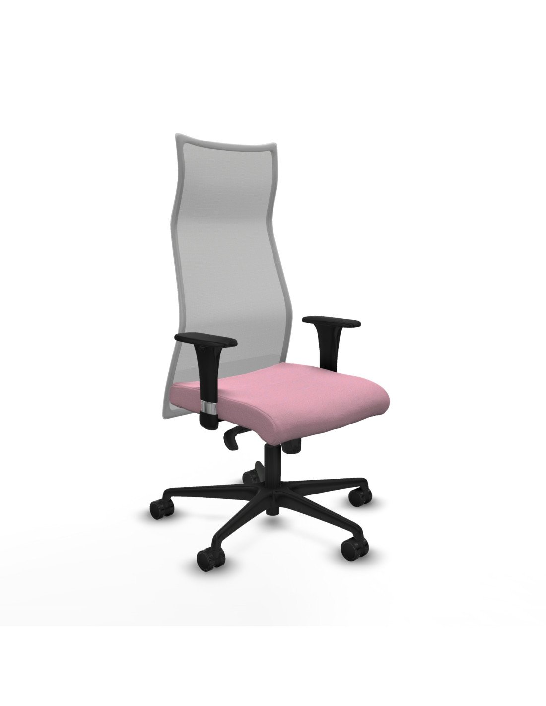 Piqueras y Crespo Albacete malla XL sincro malla gris bali rosa brazos 1D base nailon ruedas 65mm nailon