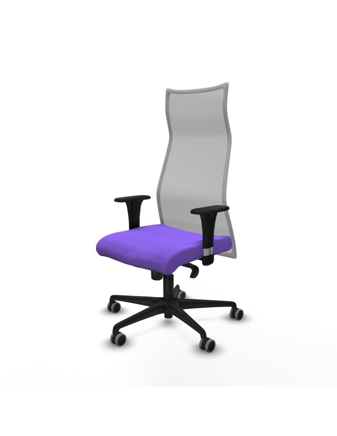 Piqueras y Crespo Albacete malla XL sincro malla gris bali lila brazos 1D base nailon ruedas 65mm engomadas