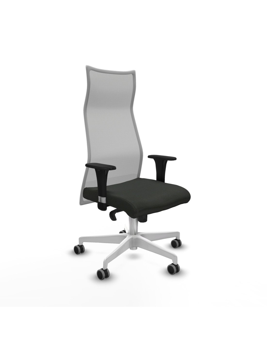 Piqueras y Crespo Albacete malla XL sincro malla gris bali negro brazos 1D base blanca ruedas 65mm engomadas