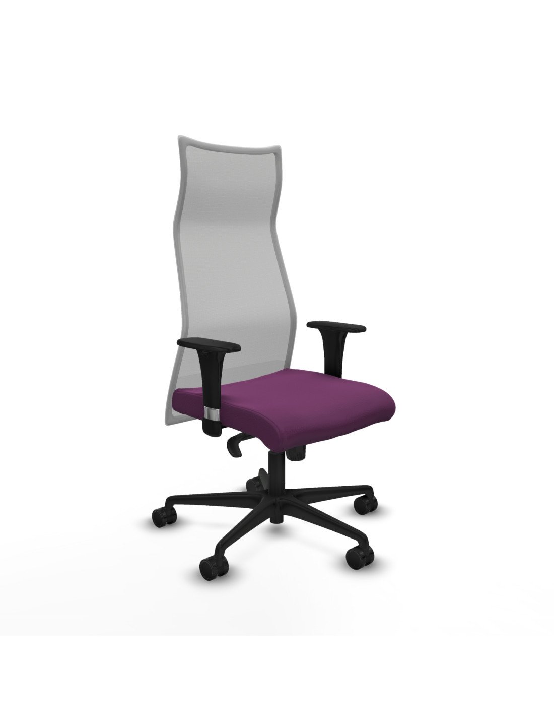 Piqueras y Crespo Albacete malla XL sincro malla gris similpiel morado brazos 1D base nailon ruedas 65mm nailon