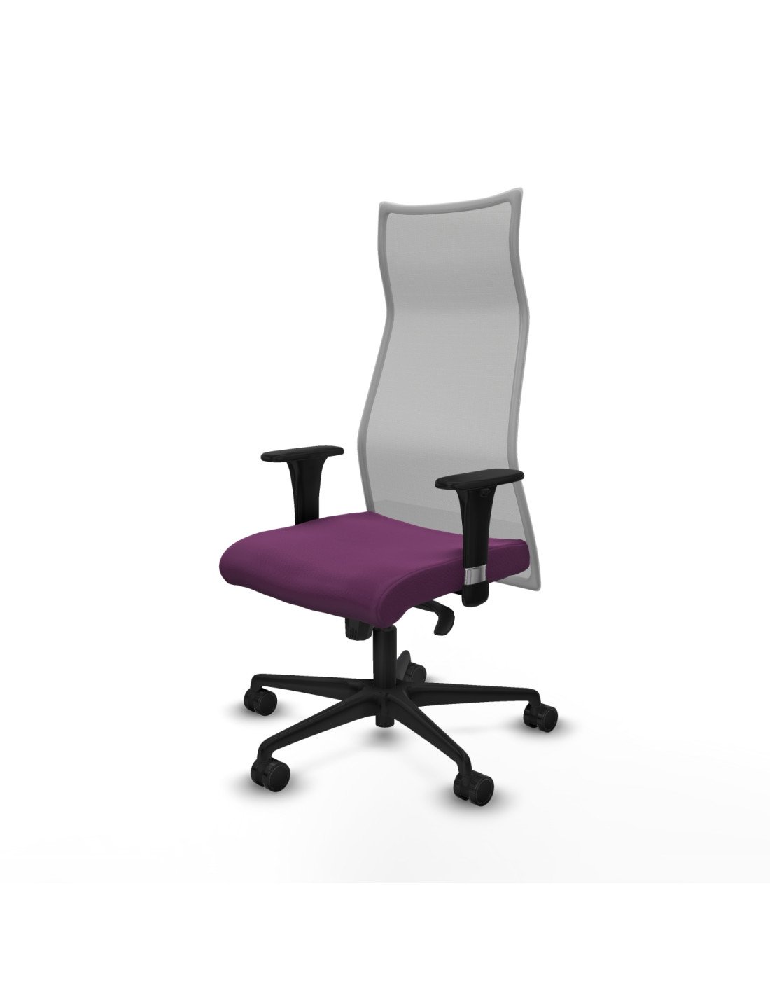 Piqueras y Crespo Albacete malla XL sincro malla gris similpiel morado brazos 1D base nailon ruedas 65mm nailon