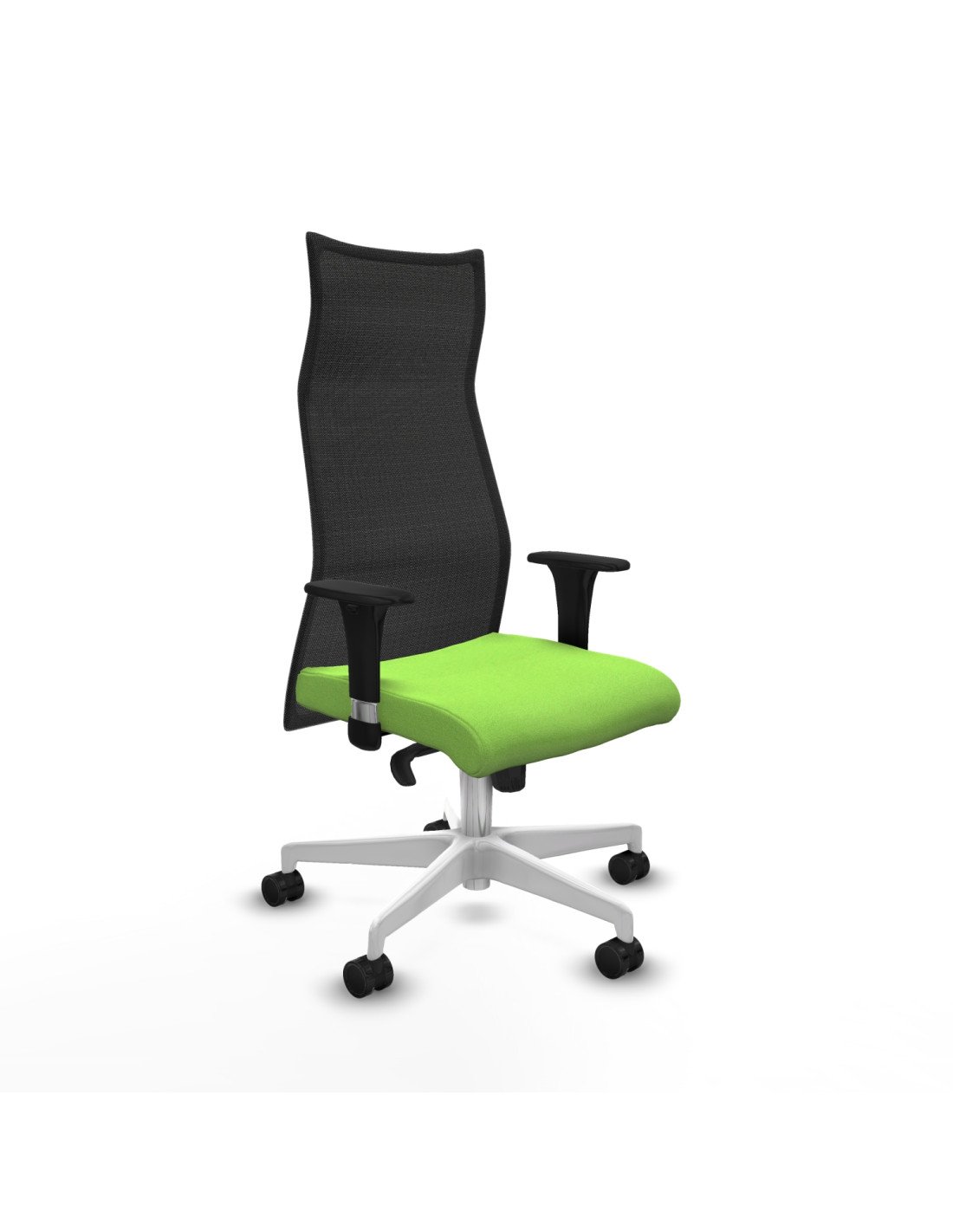 Piqueras y Crespo Albacete malla XL sincro malla negra bali pistacho brazos 1D base blanca ruedas 65mm nailon