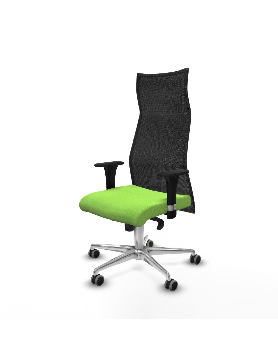 Piqueras y Crespo Albacete malla XL sincro malla negra bali pistacho brazos 1D base aluminio ruedas 65mm engomadas