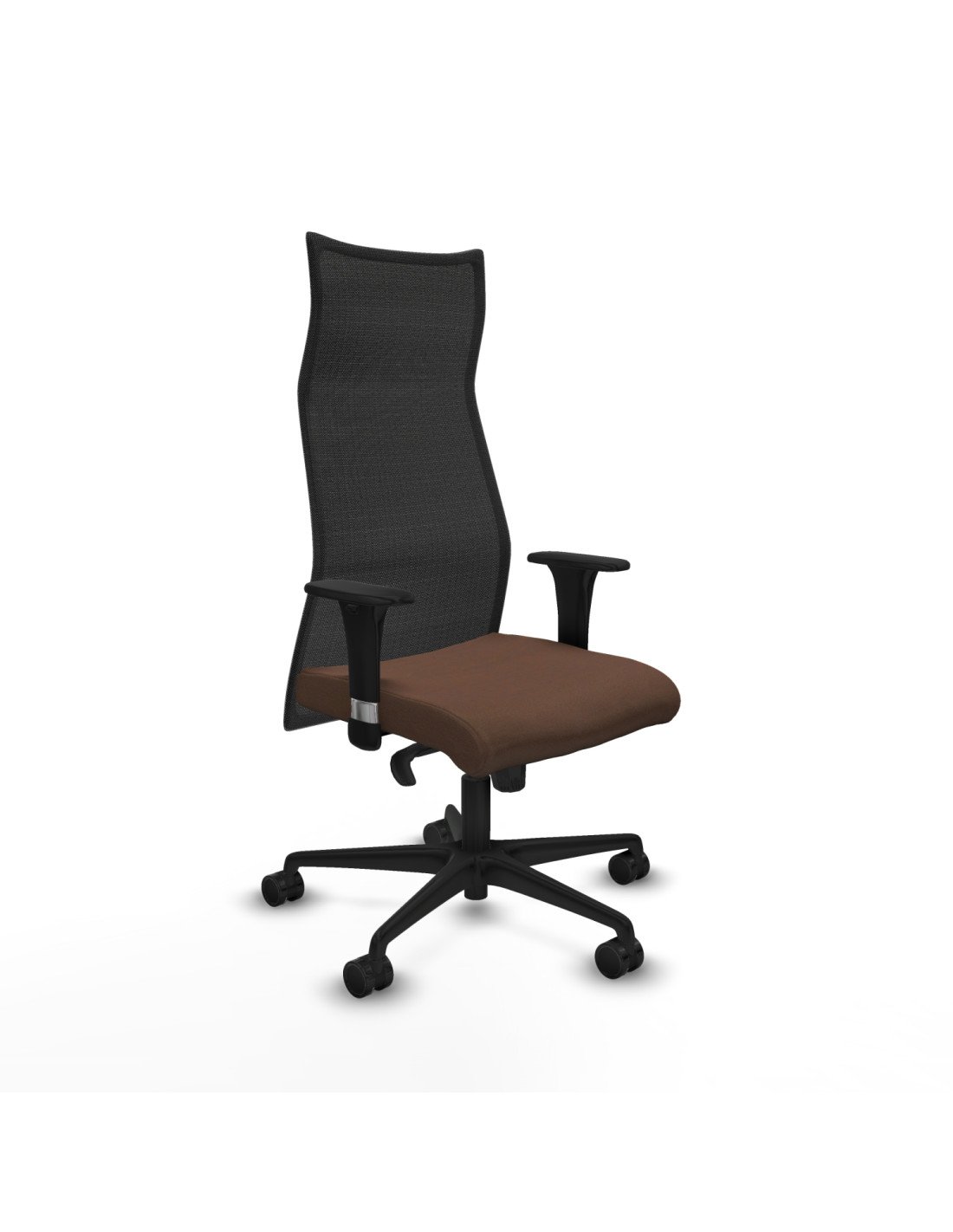 Piqueras y Crespo Albacete malla XL sincro malla negra bali marr?n oscuro brazos 1D base nailon ruedas 65mm nailon