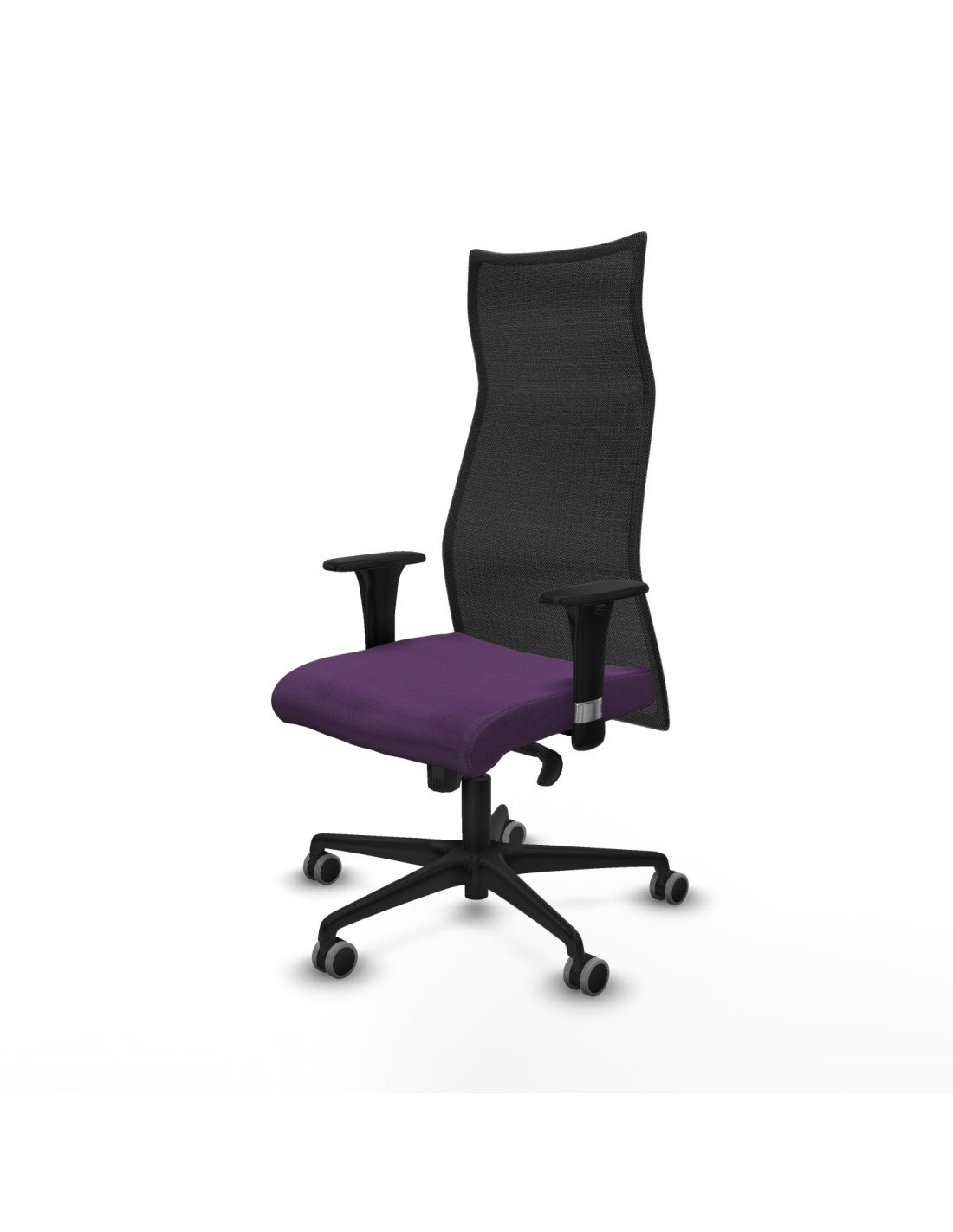 Piqueras y Crespo Albacete malla XL sincro malla negra bali morado brazos 1D base nailon ruedas 65mm engomadas