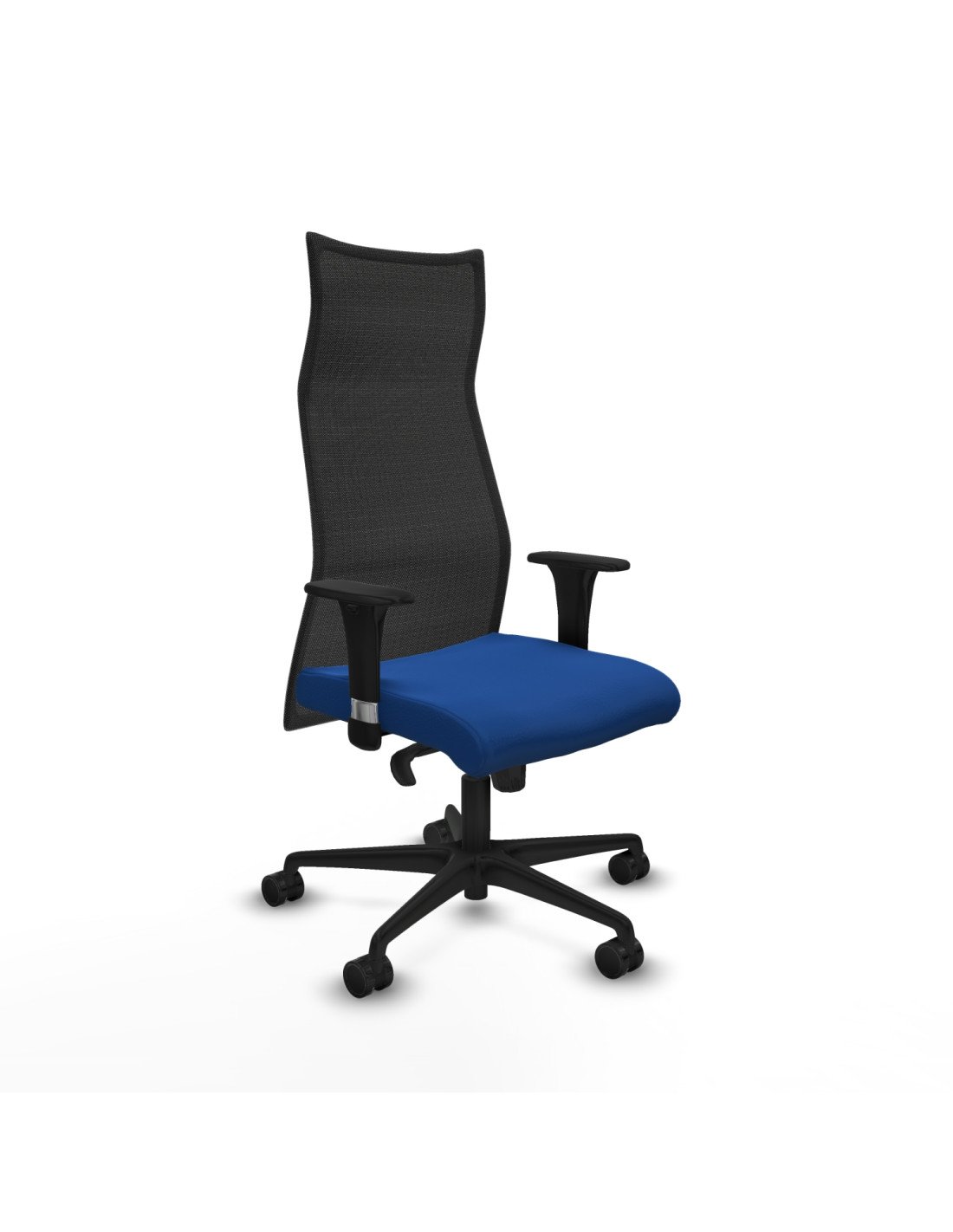 Piqueras y Crespo Albacete malla XL sincro malla negra similpiel azul brazos 1D base nailon ruedas 65mm nailon