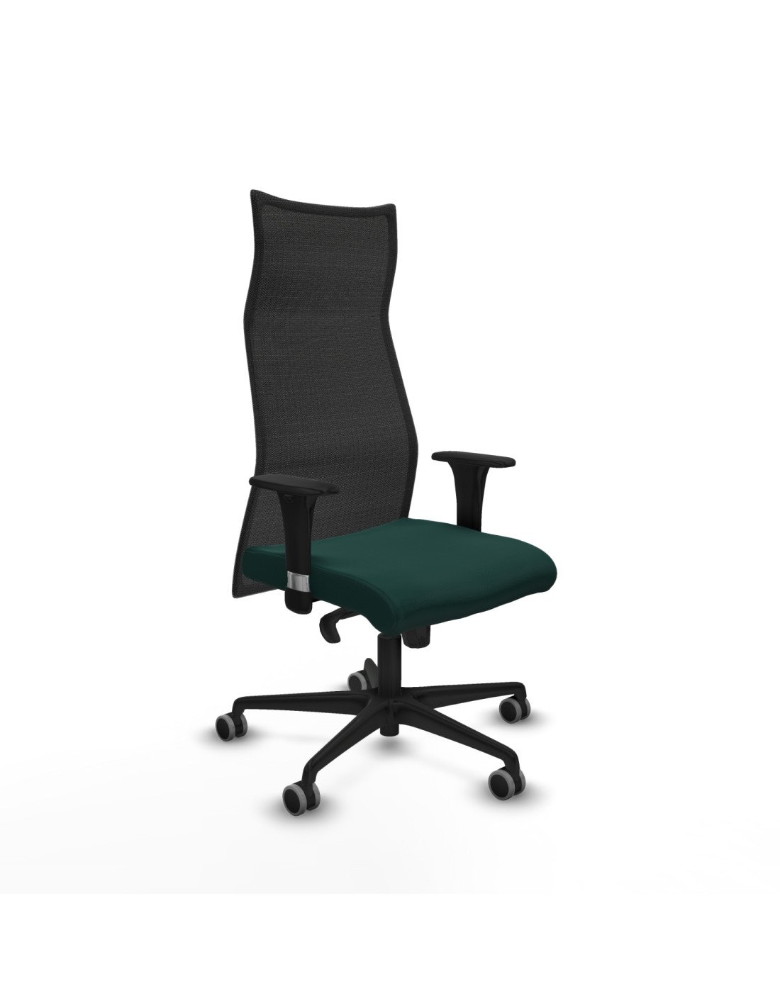 Piqueras y Crespo Albacete malla XL sincro malla negra similpiel verde botella brazos 1D base nailon ruedas 65mm engomadas