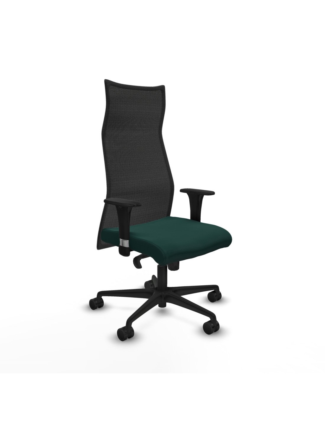 Piqueras y Crespo Albacete malla XL sincro malla negra similpiel verde botella brazos 1D base nailon ruedas 65mm nailon