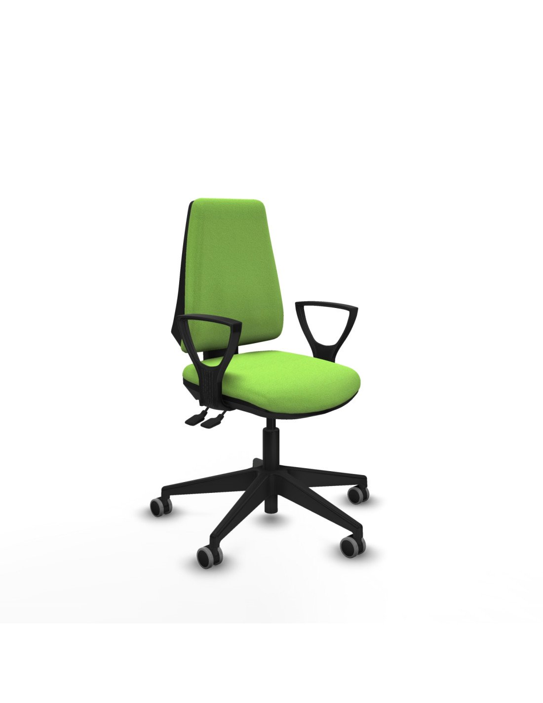 Piqueras y Crespo Elche AS bali pistacho brazos fijos base piramidal ruedas engomadas 65mm