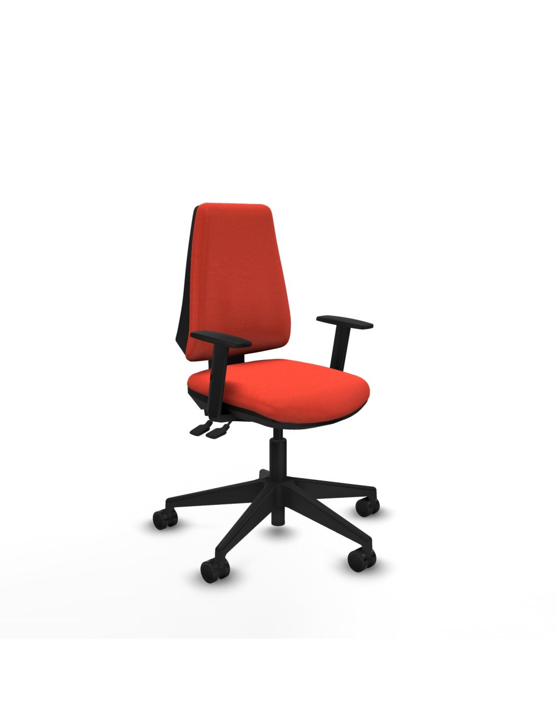 Piqueras y Crespo Elche AS bali naranja oscuro brazos 1D base piramidal ruedas nailon 65mm