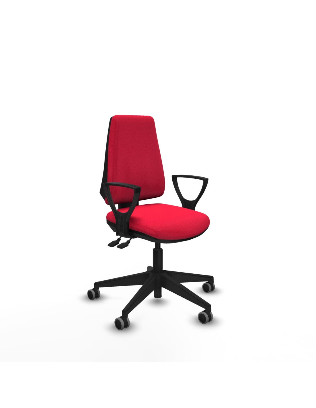 Piqueras y Crespo Elche AS bali rojo brazos fijos base piramidal ruedas engomadas 65mm