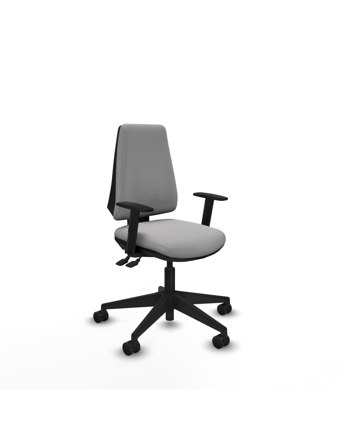 Piqueras y Crespo Elche AS bali gris claro brazos 1D base piramidal ruedas nailon 65mm