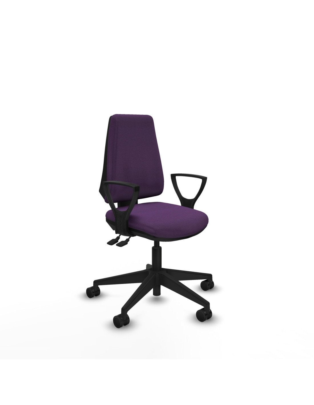 Piqueras y Crespo Elche AS bali morado brazos fijos base piramidal ruedas nailon 65mm