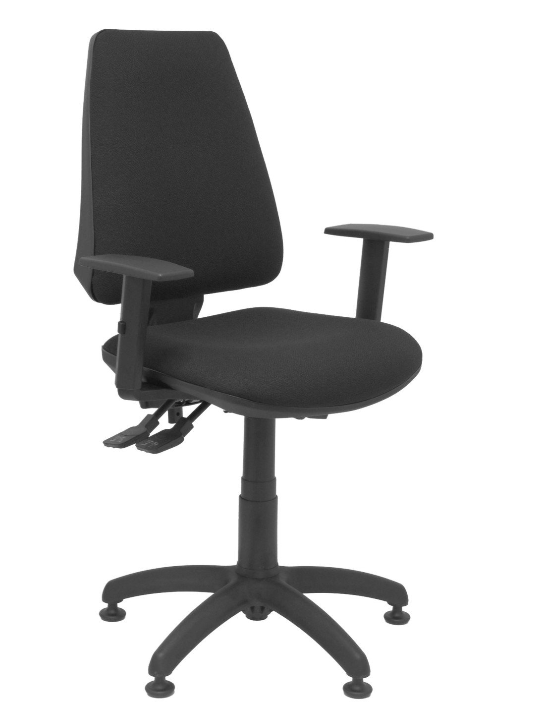 Piqueras y Crespo Silla Elche S brazos regulables bali color negro con topes