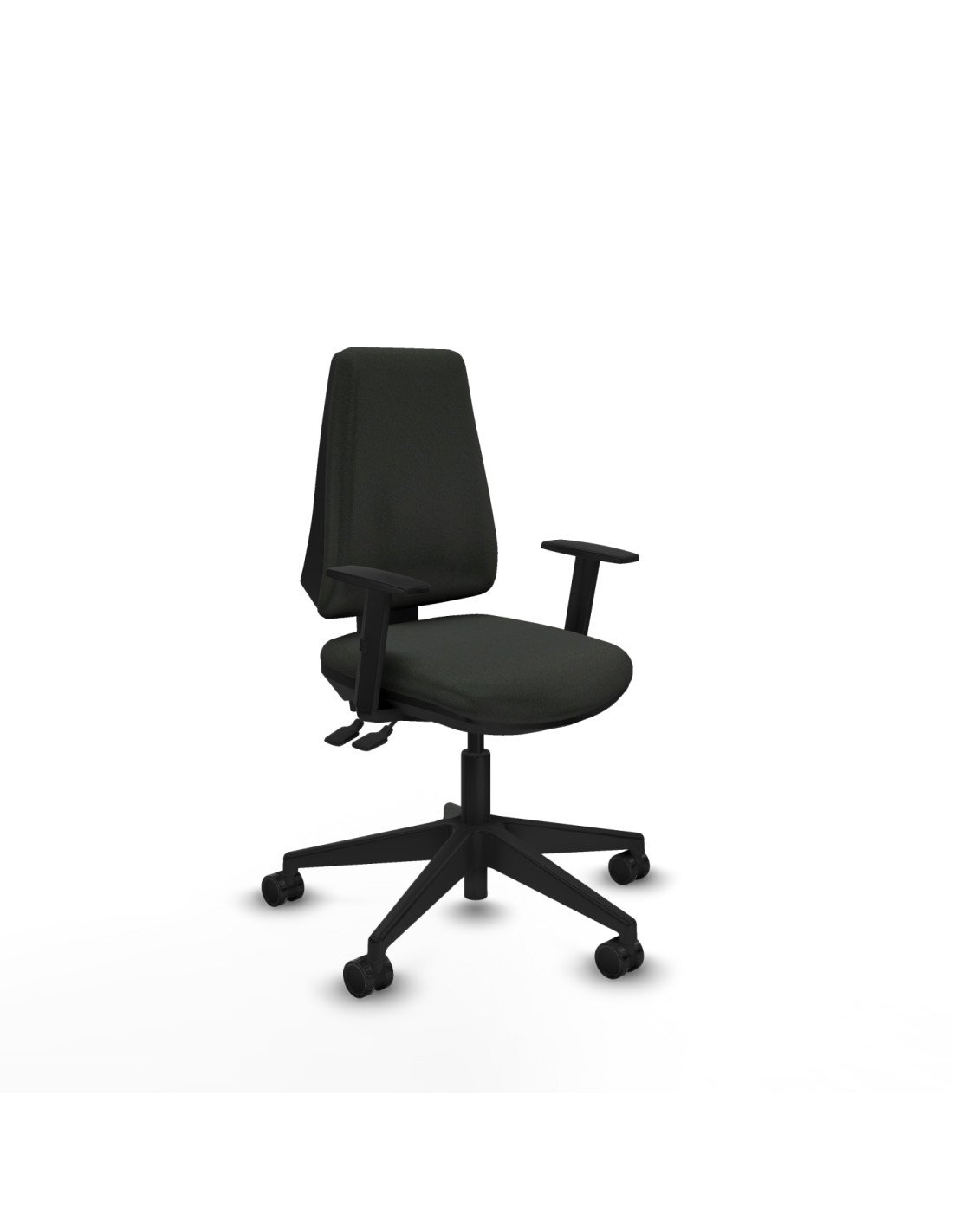 Piqueras y Crespo Elche AS bali negro brazos 1D base piramidal ruedas nailon 65mm