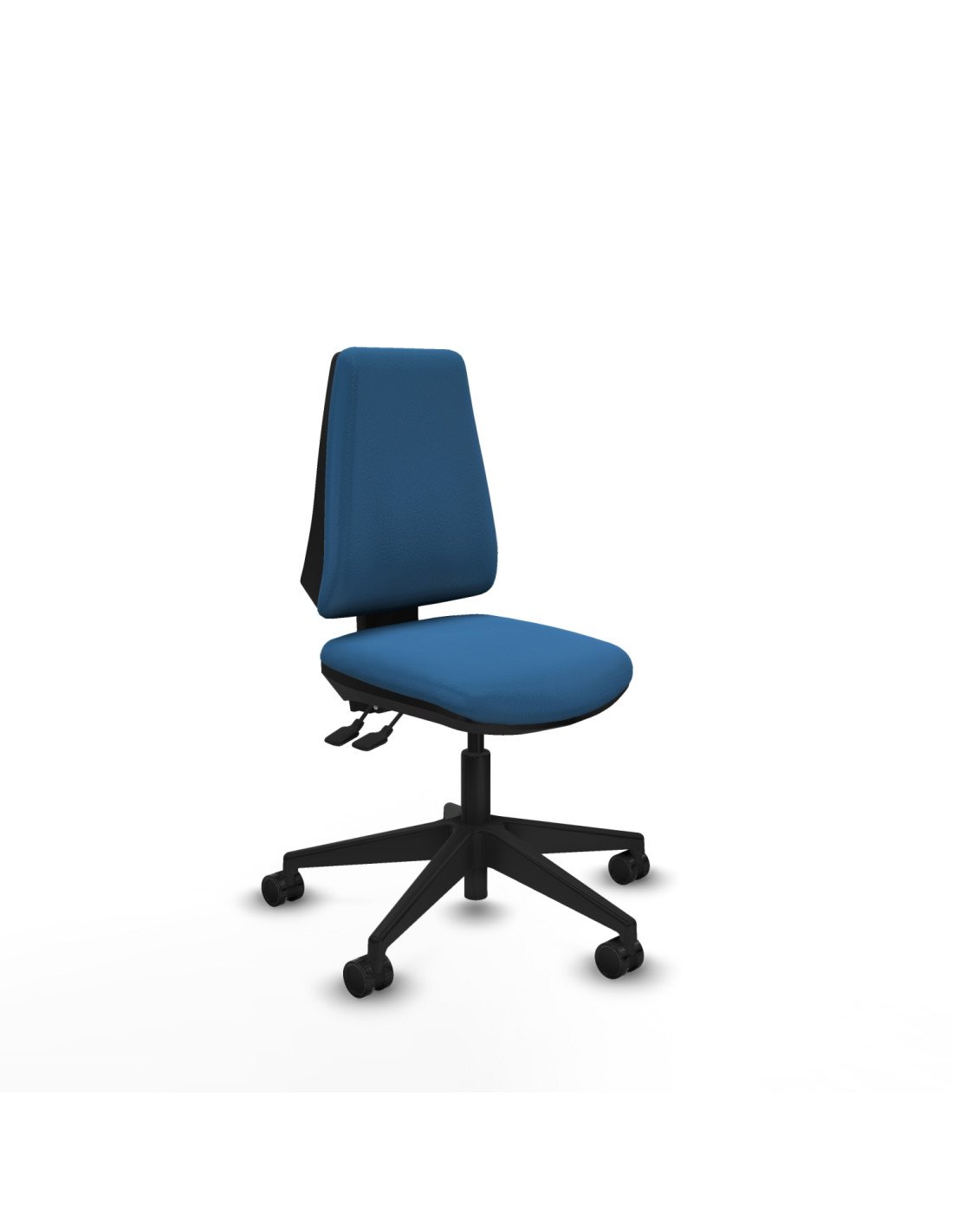 Piqueras y Crespo Elche AS similpiel azul claro base piramidal ruedas nailon 65mm