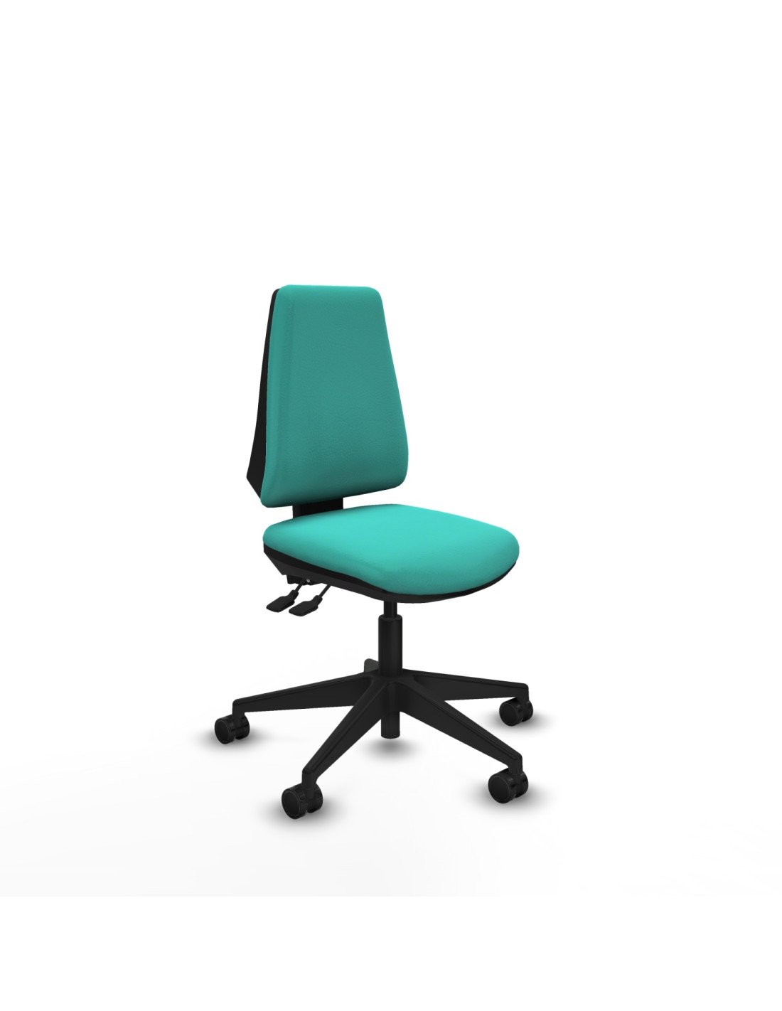 Piqueras y Crespo Elche AS similpiel turquesa base piramidal ruedas nailon 65mm