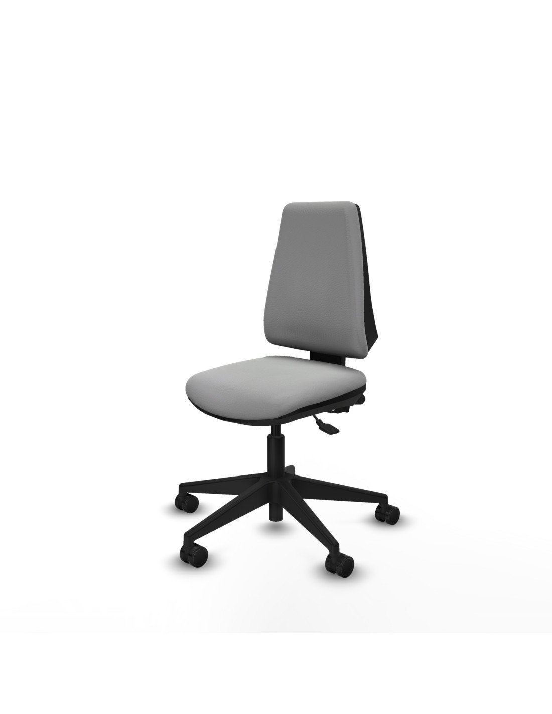 Piqueras y Crespo Elche AS similpiel gris claro base piramidal ruedas nailon 65mm