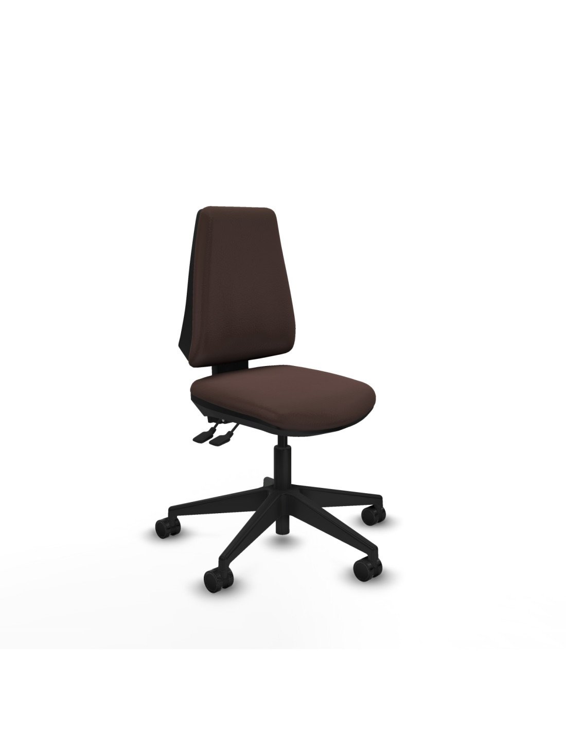 Piqueras y Crespo Elche AS similpiel marr?n oscuro base piramidal ruedas nailon 65mm