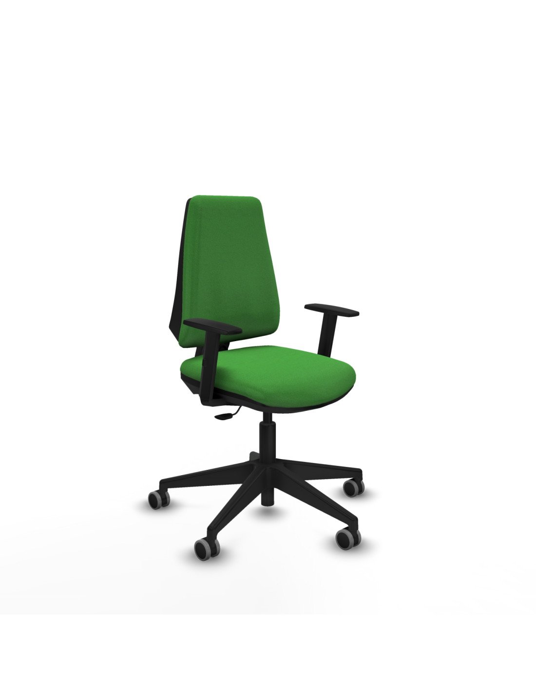 Piqueras y Crespo Elche CP bali verde brazos 1D base piramidal ruedas engomadas 65mm