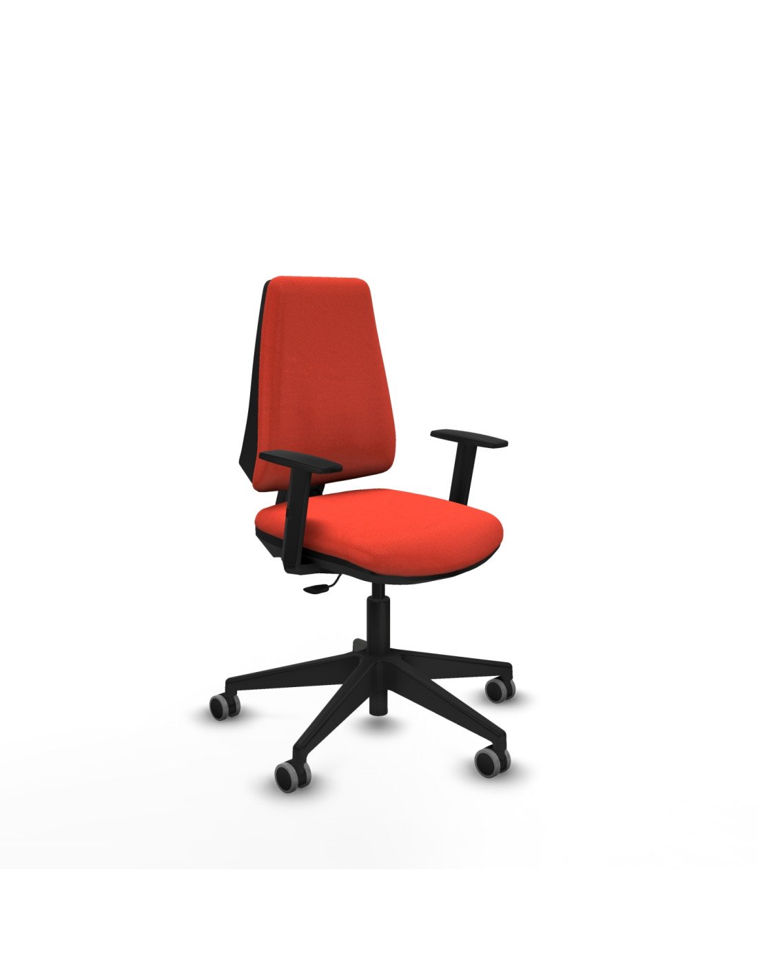 Piqueras y Crespo Elche CP bali naranja oscuro brazos 1D base piramidal ruedas engomadas 65mm