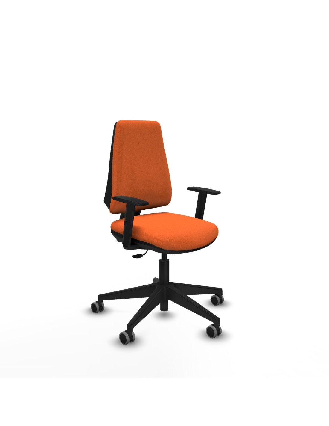 Piqueras y Crespo Elche CP bali naranja brazos 1D base piramidal ruedas engomadas 65mm