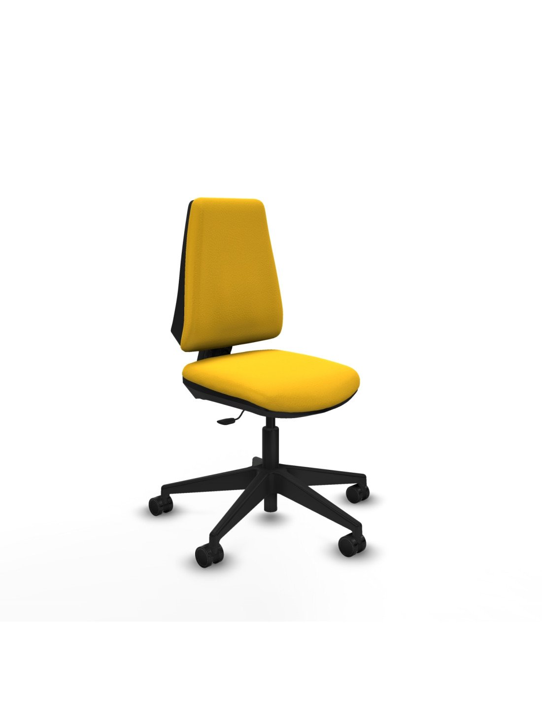 Piqueras y Crespo Elche CP similpiel amarillo base piramidal ruedas nailon 65mm