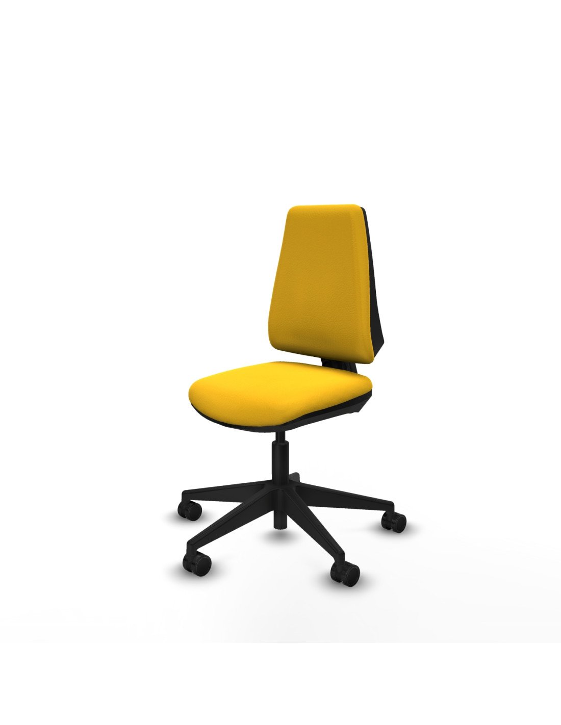 Piqueras y Crespo Elche CP similpiel amarillo base piramidal ruedas nailon 65mm