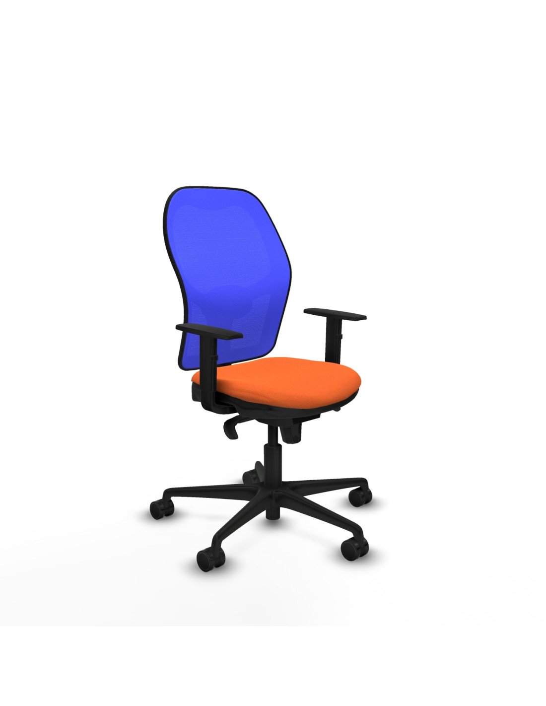 Piqueras y Crespo Jorquera sincro malla azul bali naranja brazos 1D base nailon  ruedas 65mm nailon