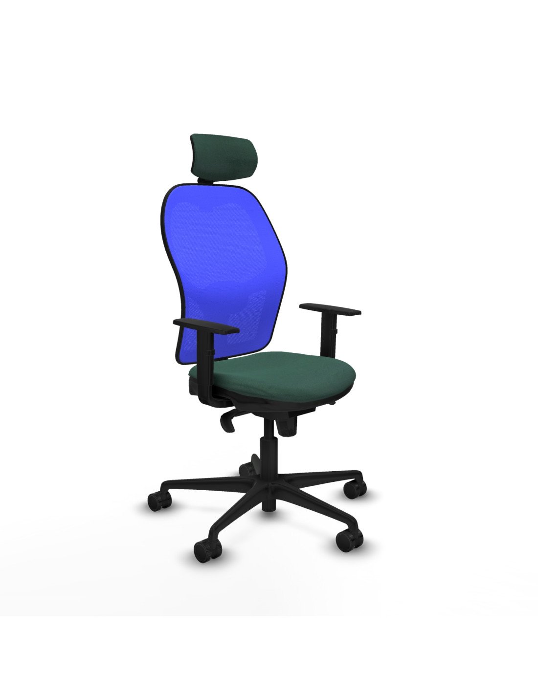 Piqueras y Crespo Jorquera sincro malla azul bali verde botella brazos 1D base nailon cabecero 2D ruedas 65mm nailon