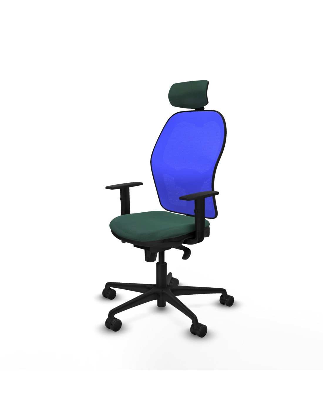 Piqueras y Crespo Jorquera sincro malla azul bali verde botella brazos 1D base nailon cabecero 2D ruedas 65mm nailon