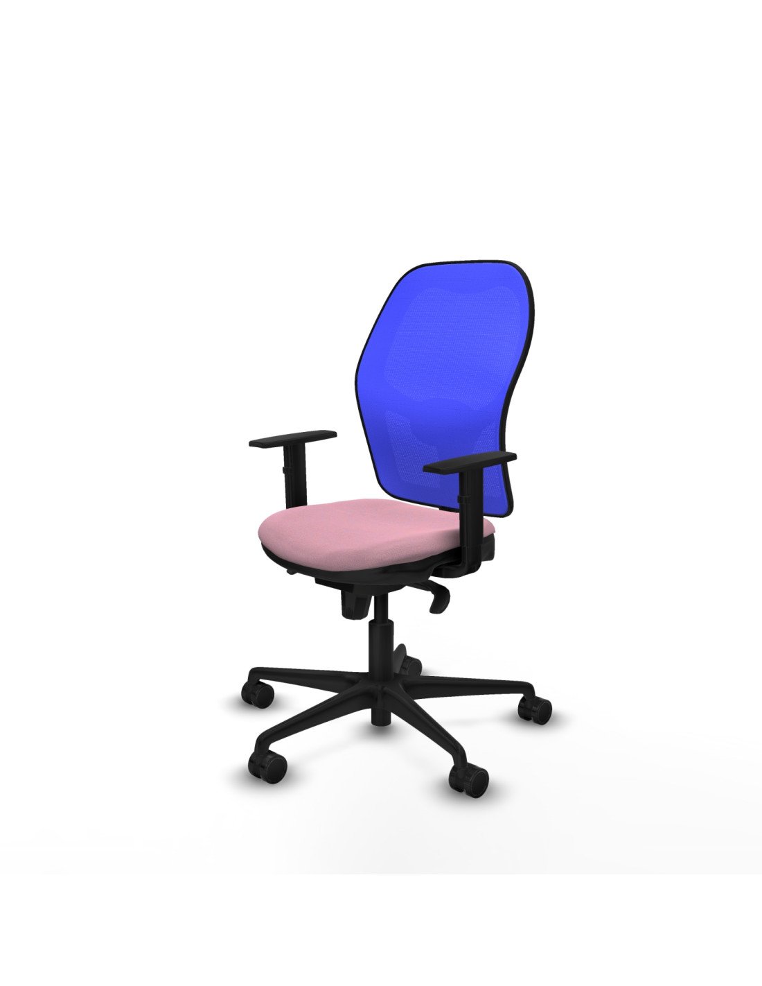 Piqueras y Crespo Jorquera sincro malla azul bali rosa brazos 1D base nailon  ruedas 65mm nailon