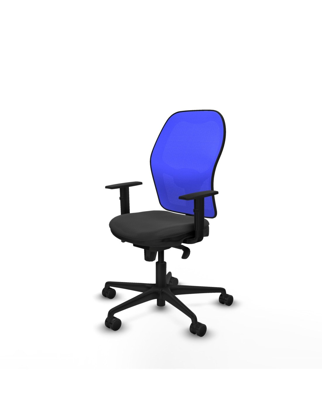 Piqueras y Crespo Jorquera sincro malla azul similpiel gris oscuro brazos 1D base nailon  ruedas 65mm nailon