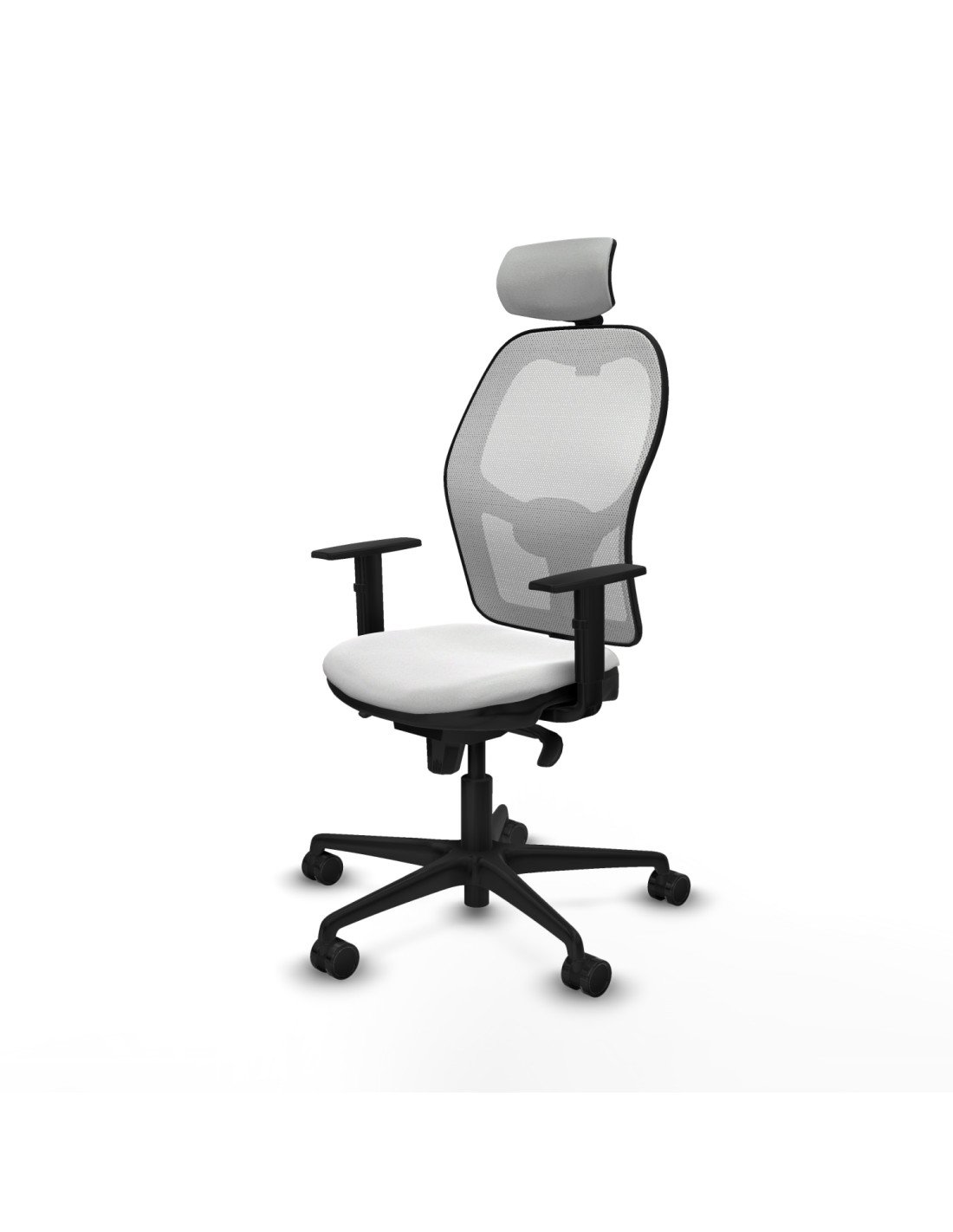 Piqueras y Crespo Jorquera sincro malla blanca bali blanco brazos 1D base nailon cabecero 2D ruedas 65mm nailon