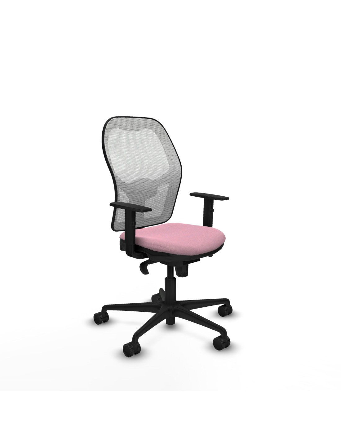 Piqueras y Crespo Jorquera sincro malla blanca bali rosa brazos 1D base nailon  ruedas 65mm nailon