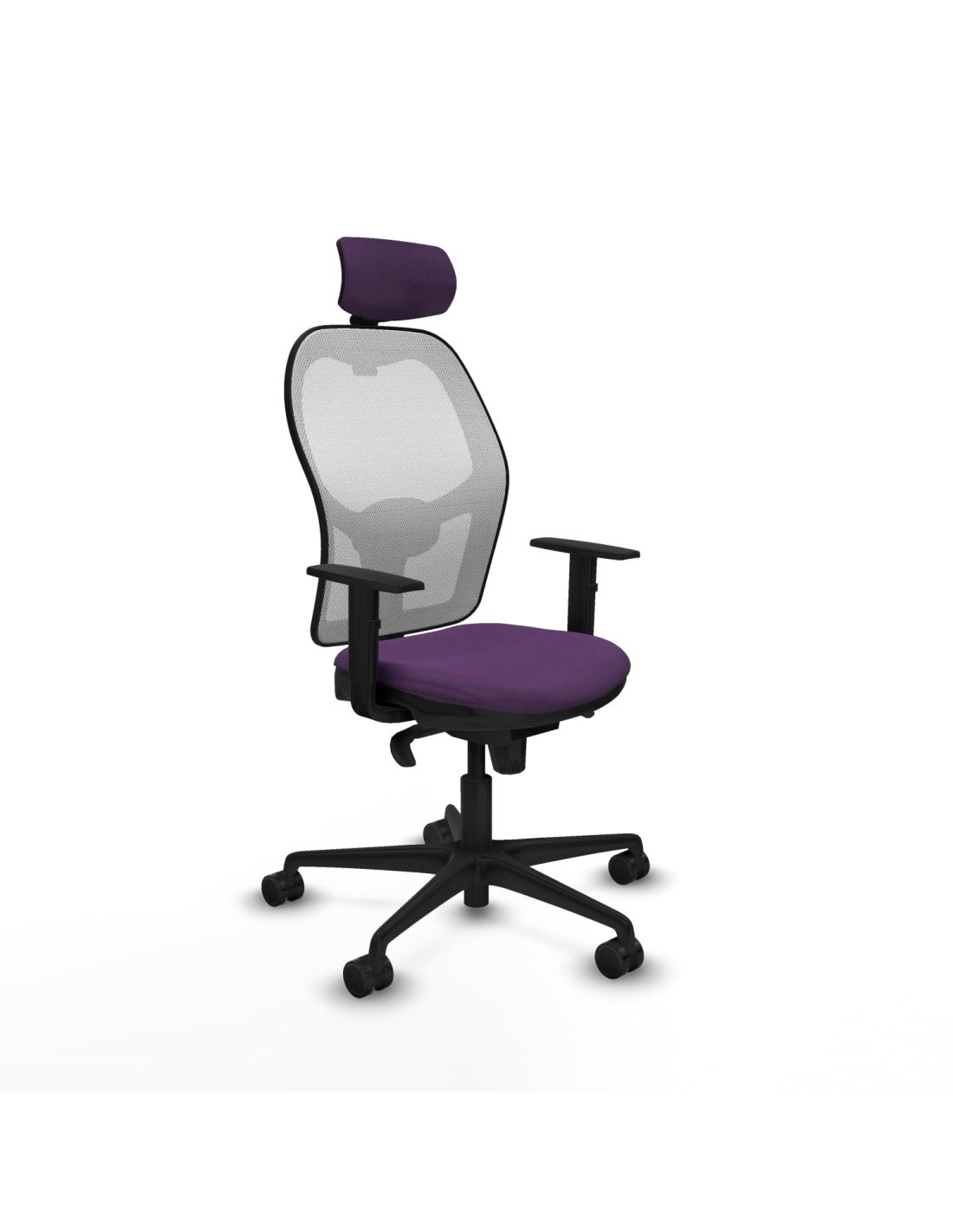 Piqueras y Crespo Jorquera sincro malla blanca bali morado brazos 1D base nailon cabecero 2D ruedas 65mm nailon