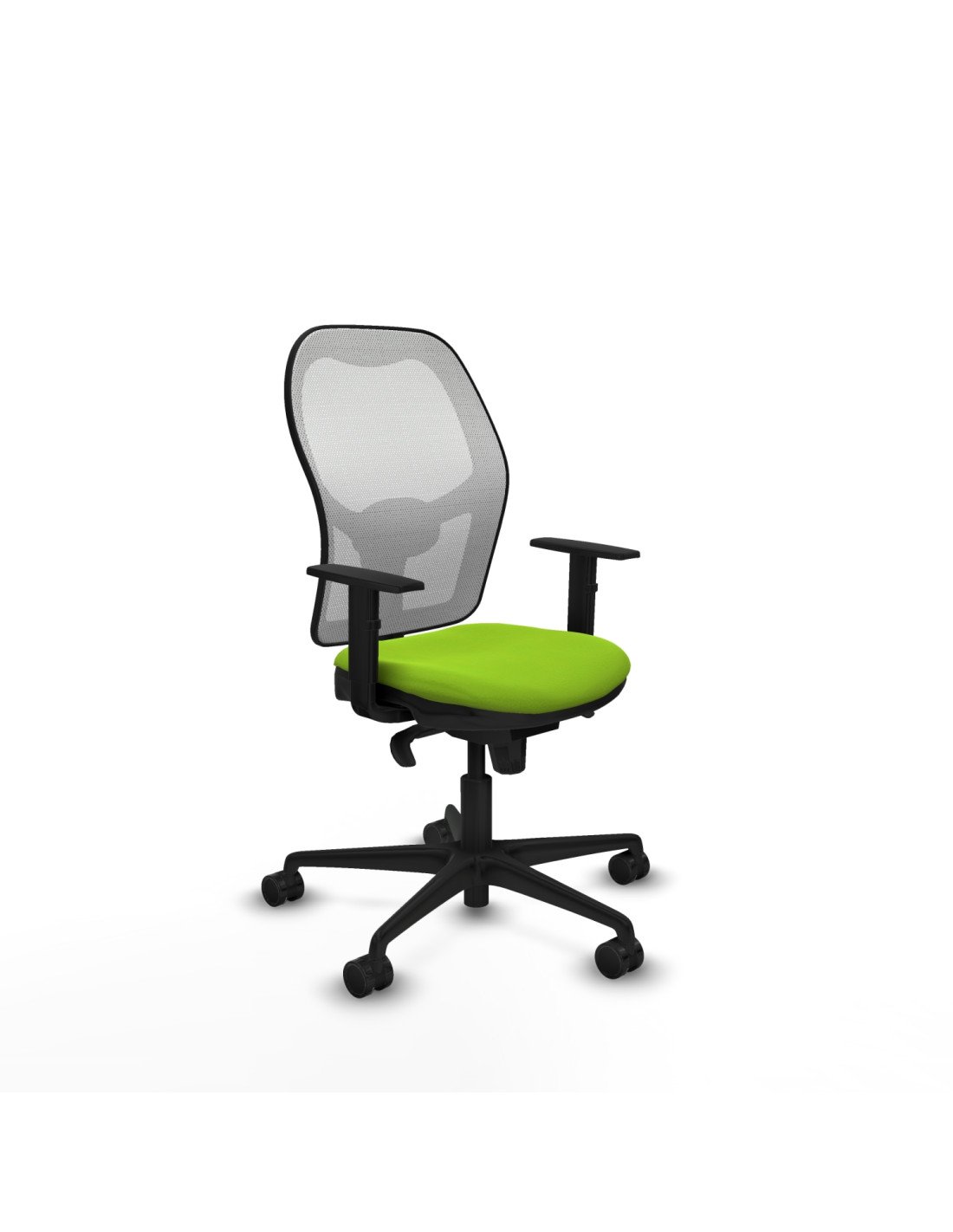 Piqueras y Crespo Jorquera sincro malla blanca similpiel pistacho brazos 1D base nailon  ruedas 65mm nailon