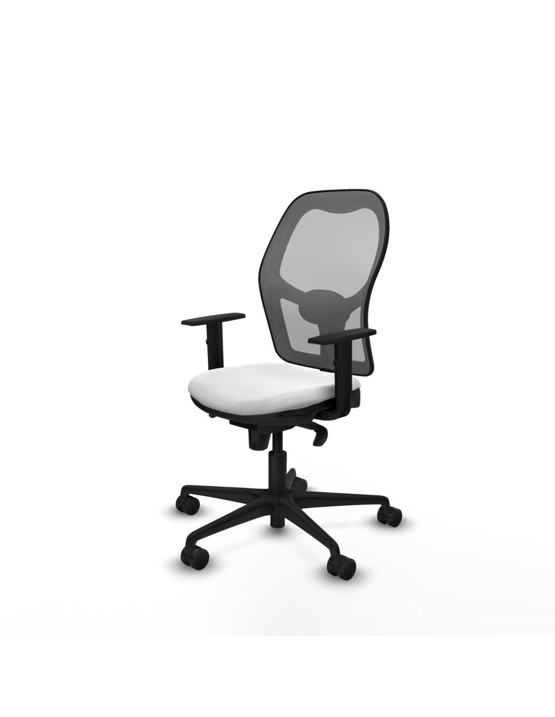 Piqueras y Crespo Jorquera sincro malla gris bali blanco brazos 1D base nailon  ruedas 65mm nailon