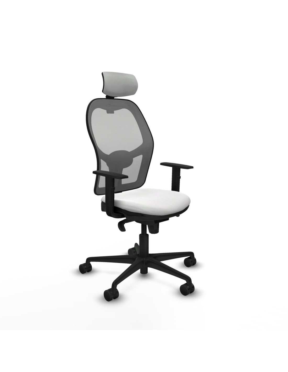 Piqueras y Crespo Jorquera sincro malla gris bali blanco brazos 1D base nailon cabecero 2D ruedas 65mm nailon