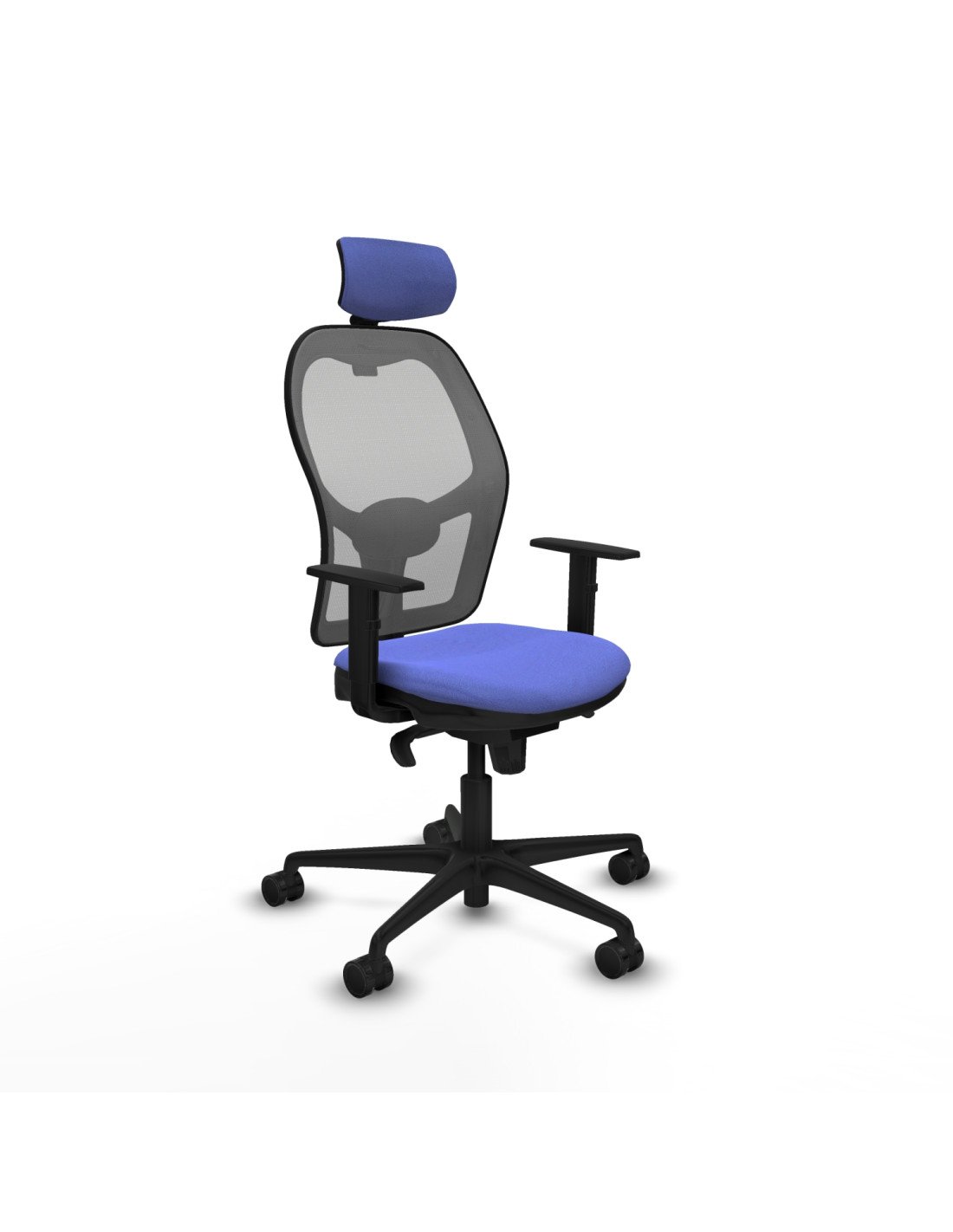 Piqueras y Crespo Jorquera sincro malla gris bali azul claro brazos 1D base nailon cabecero 2D ruedas 65mm nailon