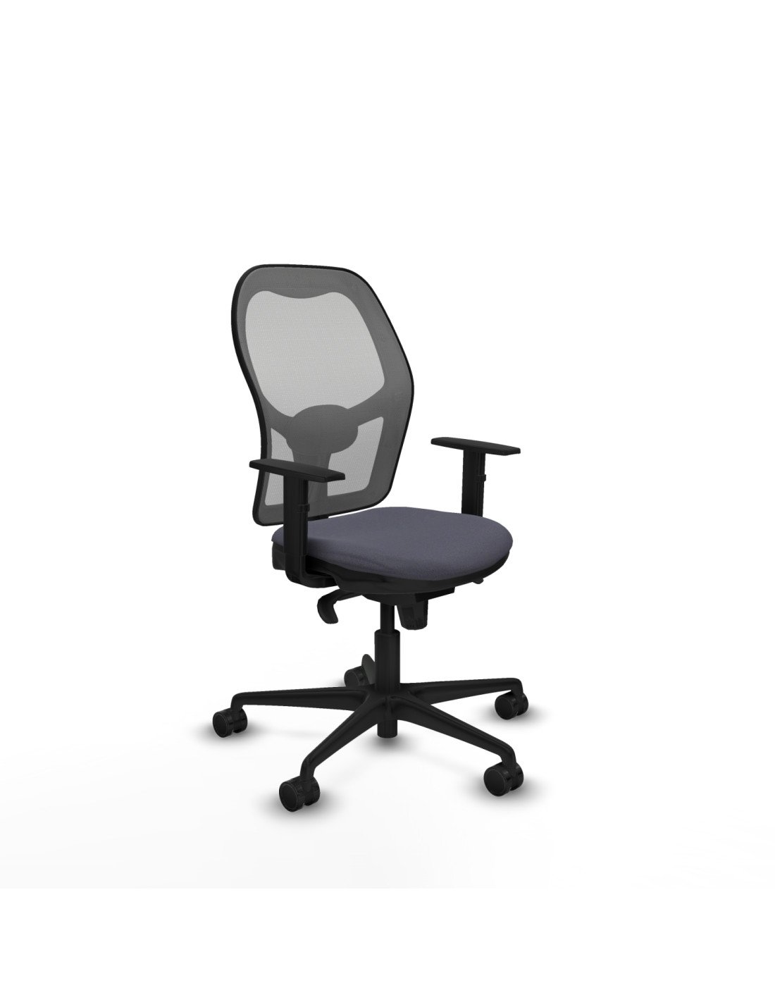 Piqueras y Crespo Jorquera sincro malla gris bali gris oscuro brazos 1D base nailon  ruedas 65mm nailon