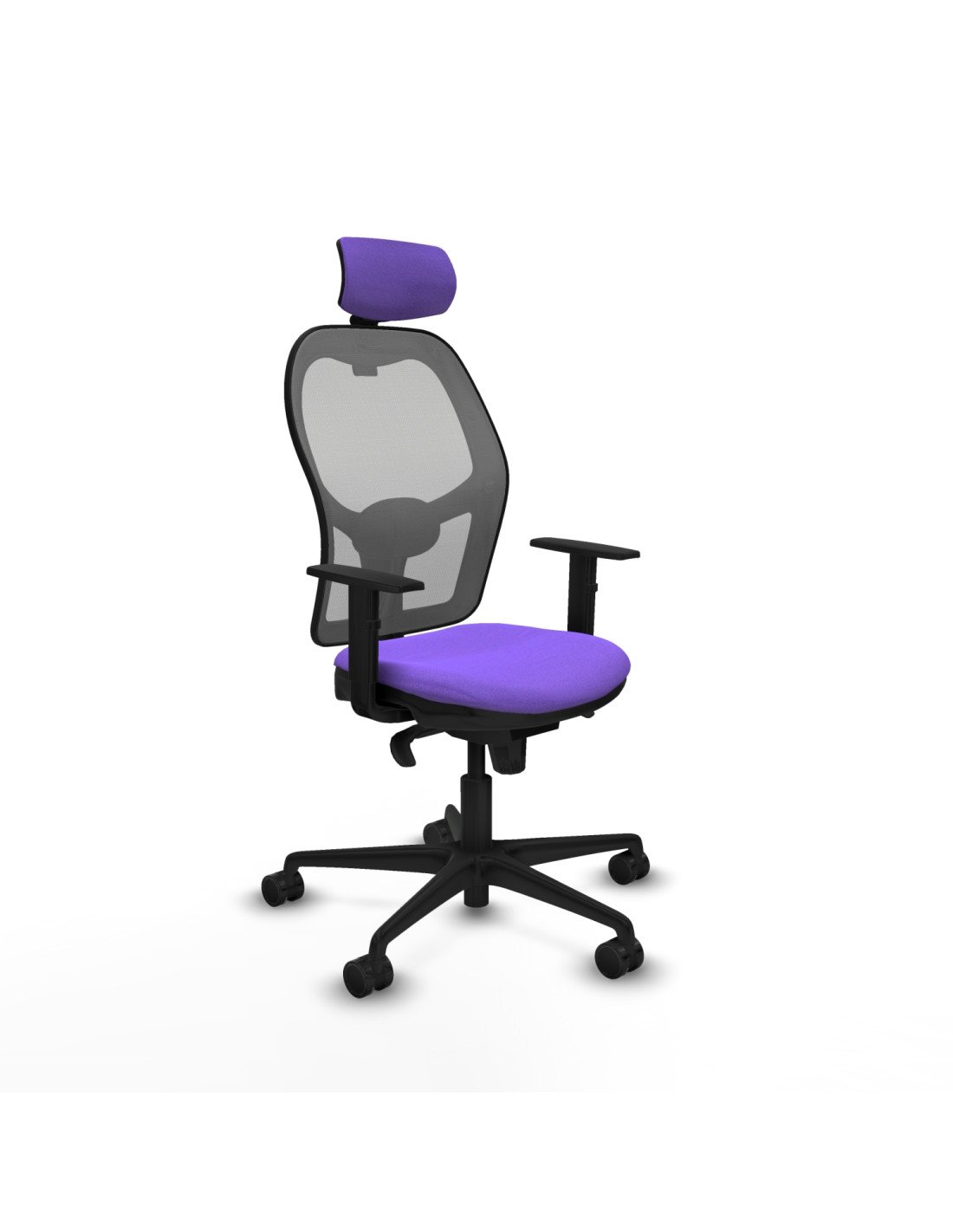 Piqueras y Crespo Jorquera sincro malla gris bali lila brazos 1D base nailon cabecero 2D ruedas 65mm nailon