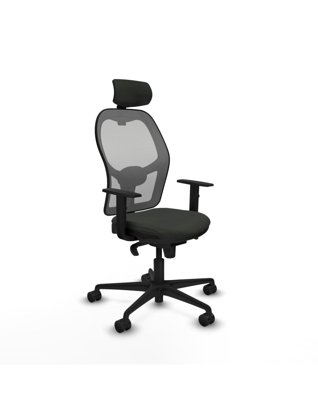 Piqueras y Crespo Jorquera sincro malla gris bali negro brazos 1D base nailon cabecero 2D ruedas 65mm nailon