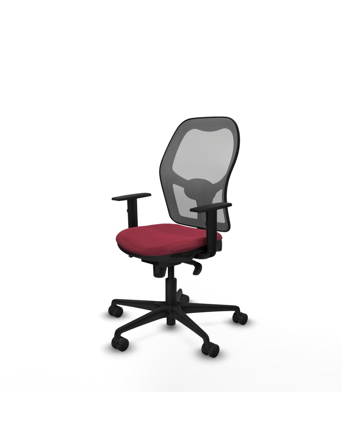 Piqueras y Crespo Jorquera sincro malla gris bali granate brazos 1D base nailon  ruedas 65mm nailon