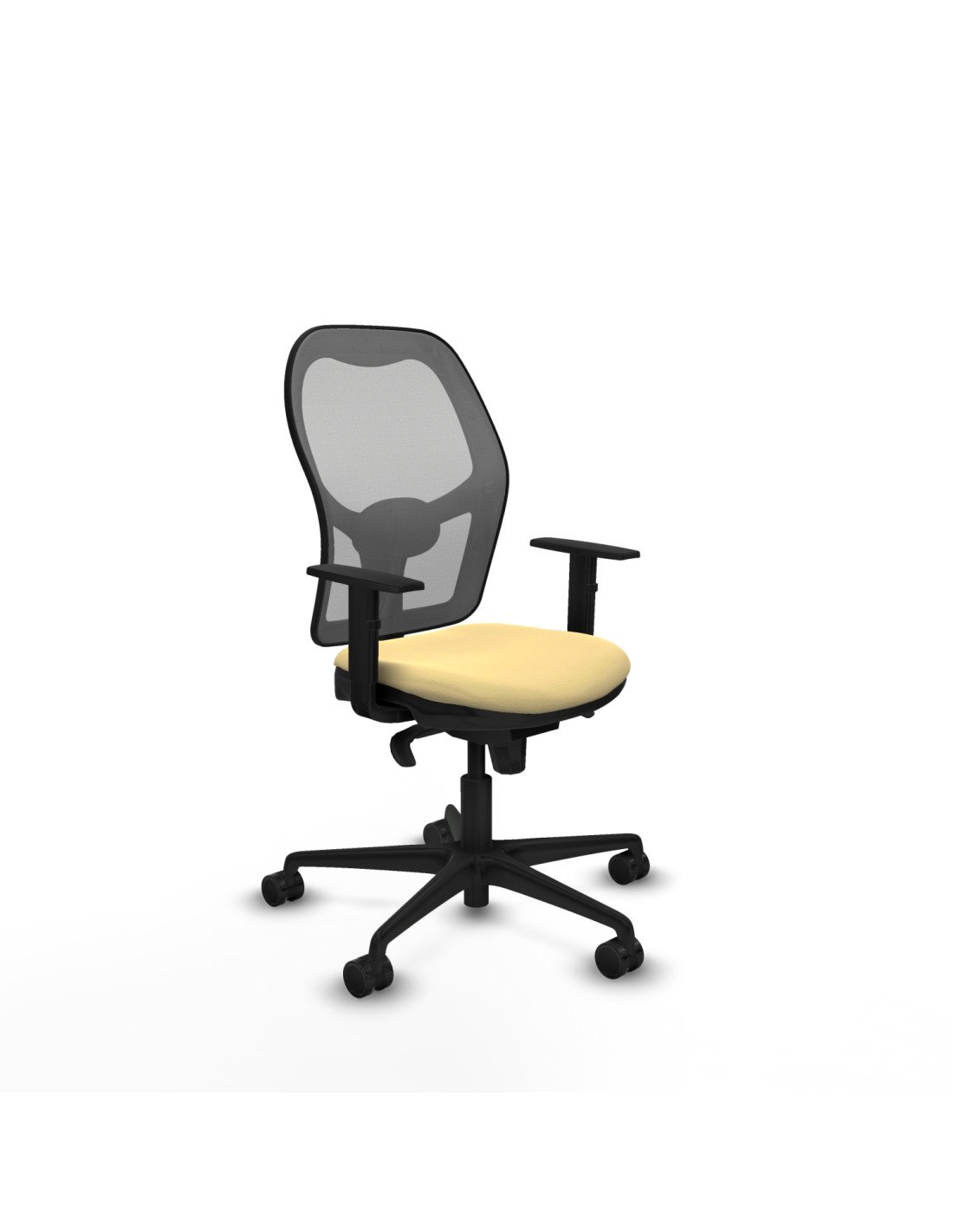 Piqueras y Crespo Jorquera sincro malla gris similpiel crema brazos 1D base nailon  ruedas 65mm nailon