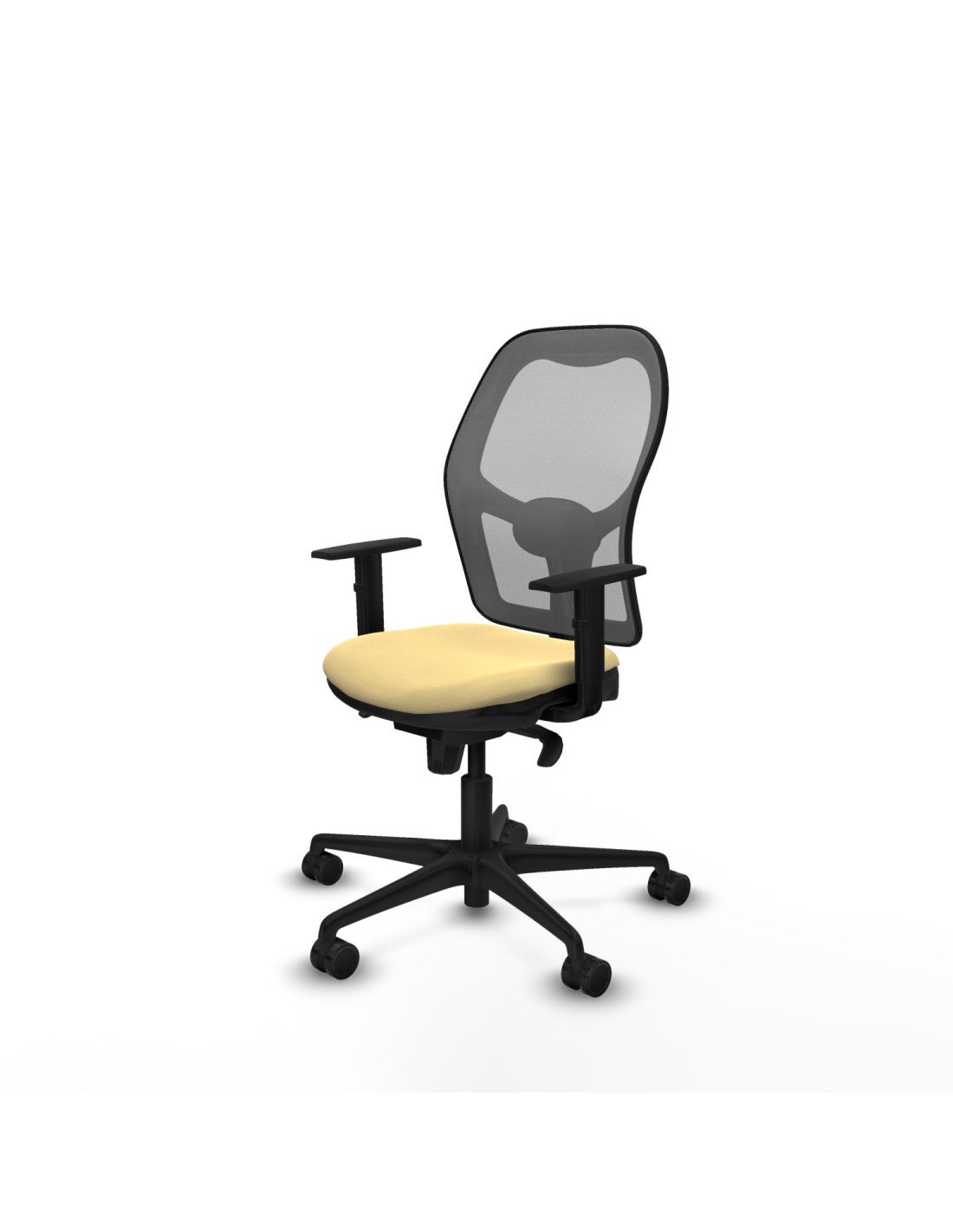 Piqueras y Crespo Jorquera sincro malla gris similpiel crema brazos 1D base nailon  ruedas 65mm nailon