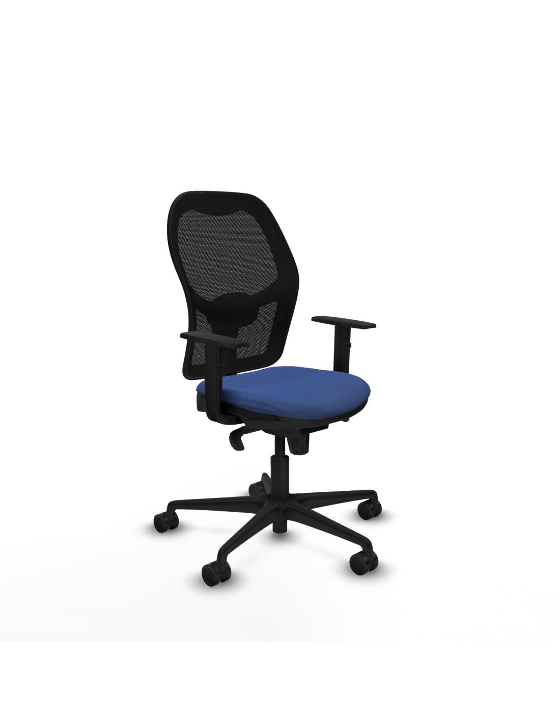 Piqueras y Crespo Jorquera sincro malla negra bali azul marino brazos 1D base nailon  ruedas 65mm nailon