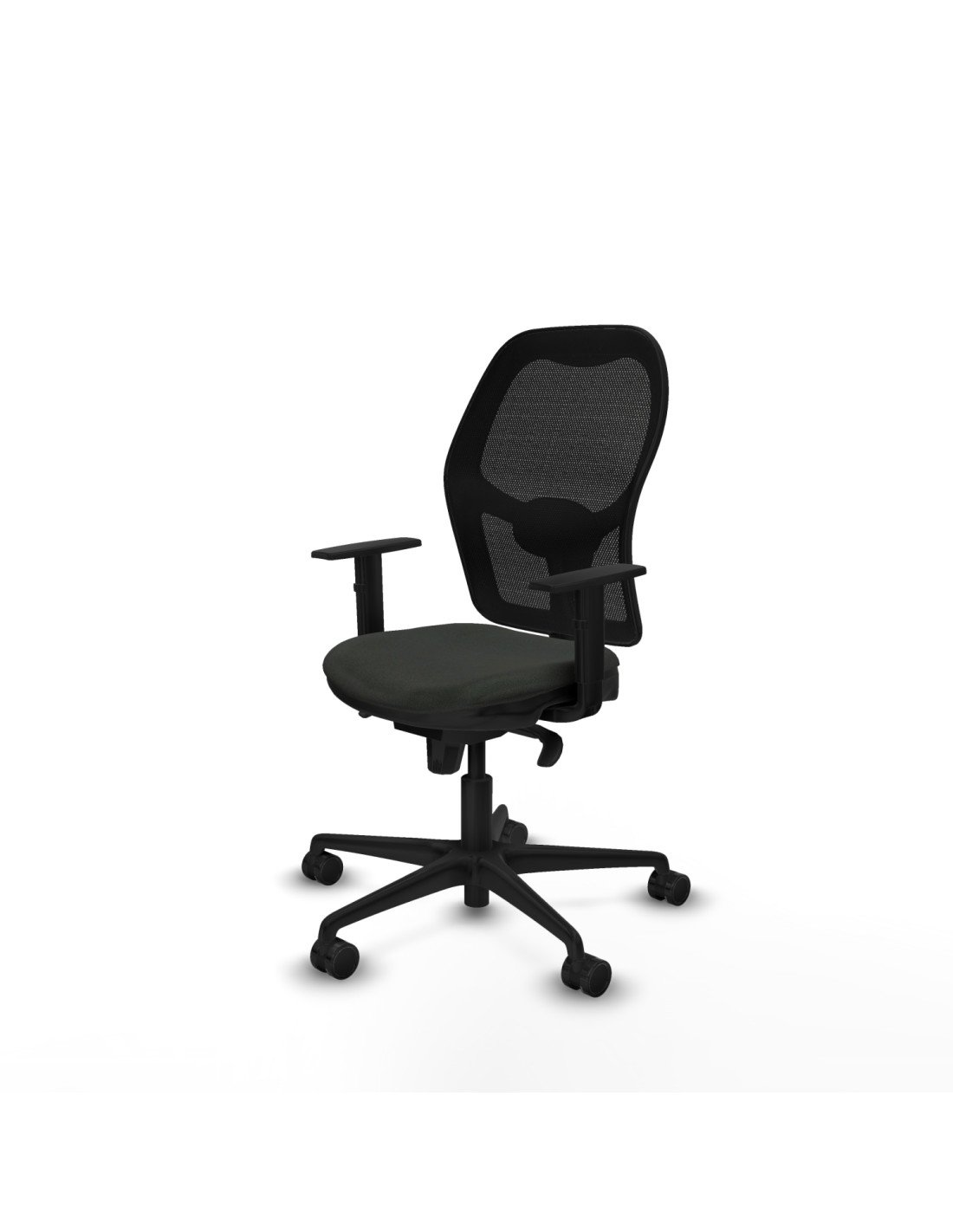 Piqueras y Crespo Jorquera sincro malla negra bali negro brazos 1D base nailon  ruedas 65mm nailon