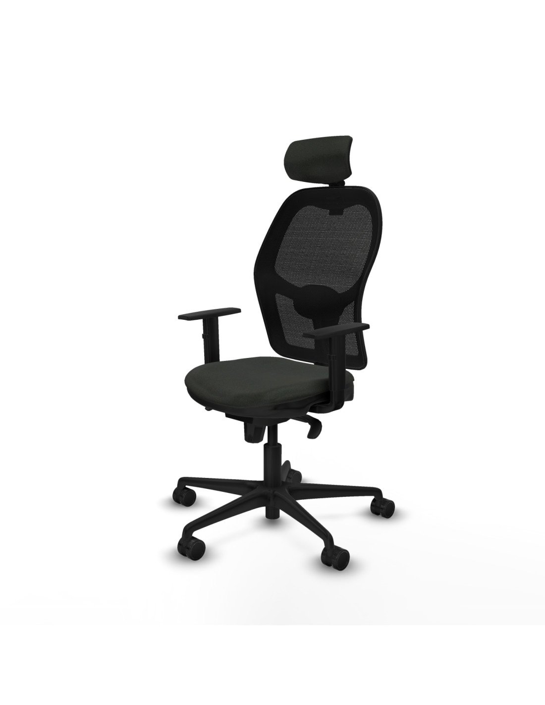 Piqueras y Crespo Jorquera sincro malla negra bali negro brazos 1D base nailon cabecero 2D ruedas 65mm nailon